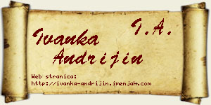 Ivanka Andrijin vizit kartica